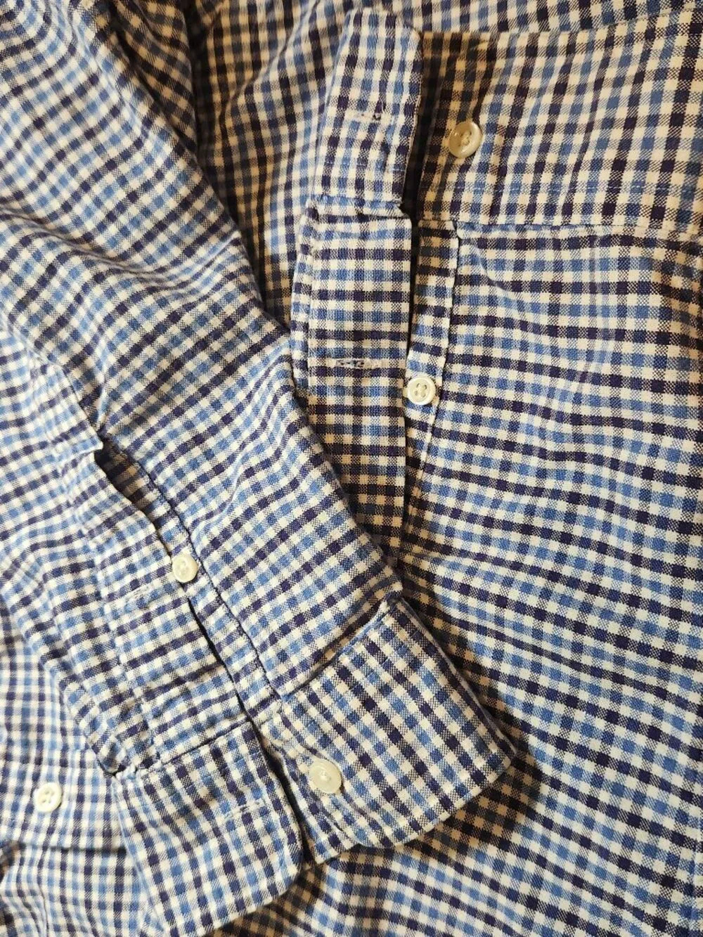 Ralph Lauren Blue/White Plaid Button Up  XXL